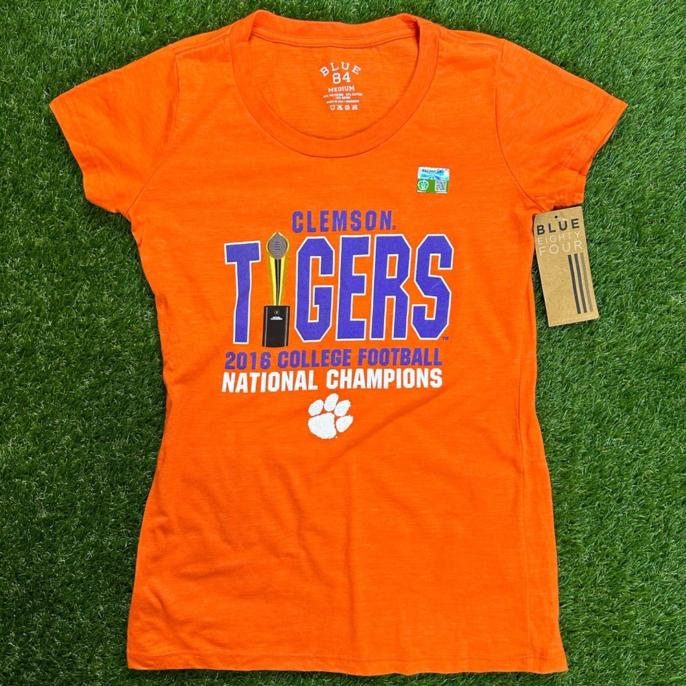 Blue 84 Clemson Tigers 2016 Football National Champions Women’s T-Shirt.